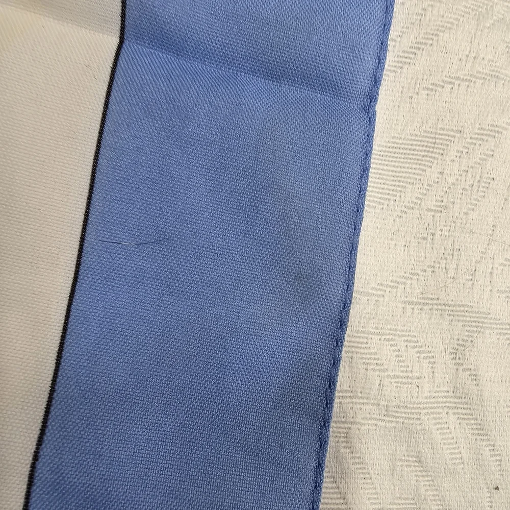 Vintage Made in Italy Floral Square Scarf Blue & Pink - Picture 7 of 10